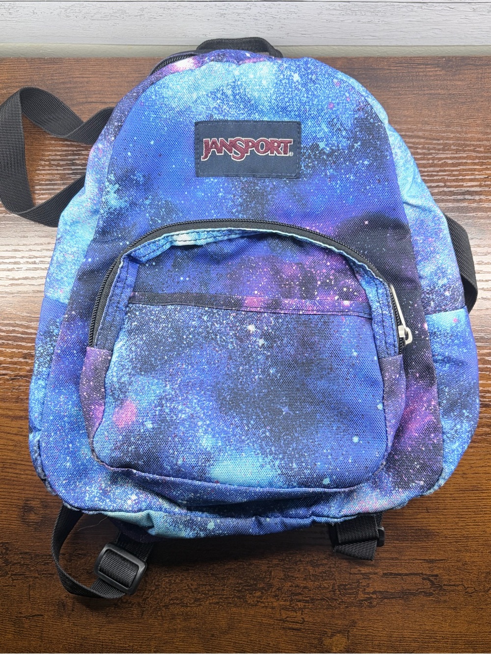 JanSport Half Pint Galaxy Print Mini Backpack - Blue/Purple